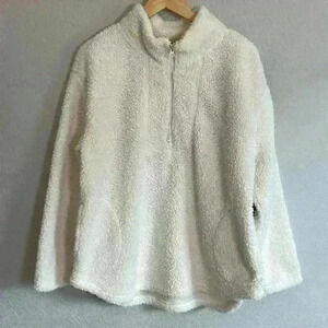 Koolaburra by Ugg 1/2 Zip Brushed Back Sherpa Pullover Sweater Women's Large